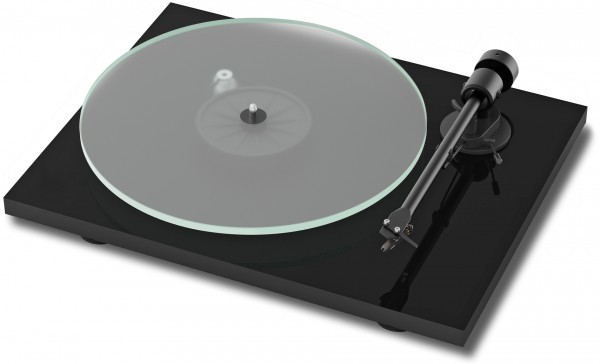 Plattenspieler T1 mit Ortofon OM 5 E glänzend schwarz von Pro-Ject