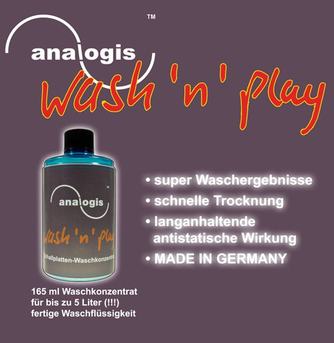 analogis Waschkonzentrat "wash 'n' Play" - 200 ml Reinigungskonzentrat für Schallplatten / Vinyl | N